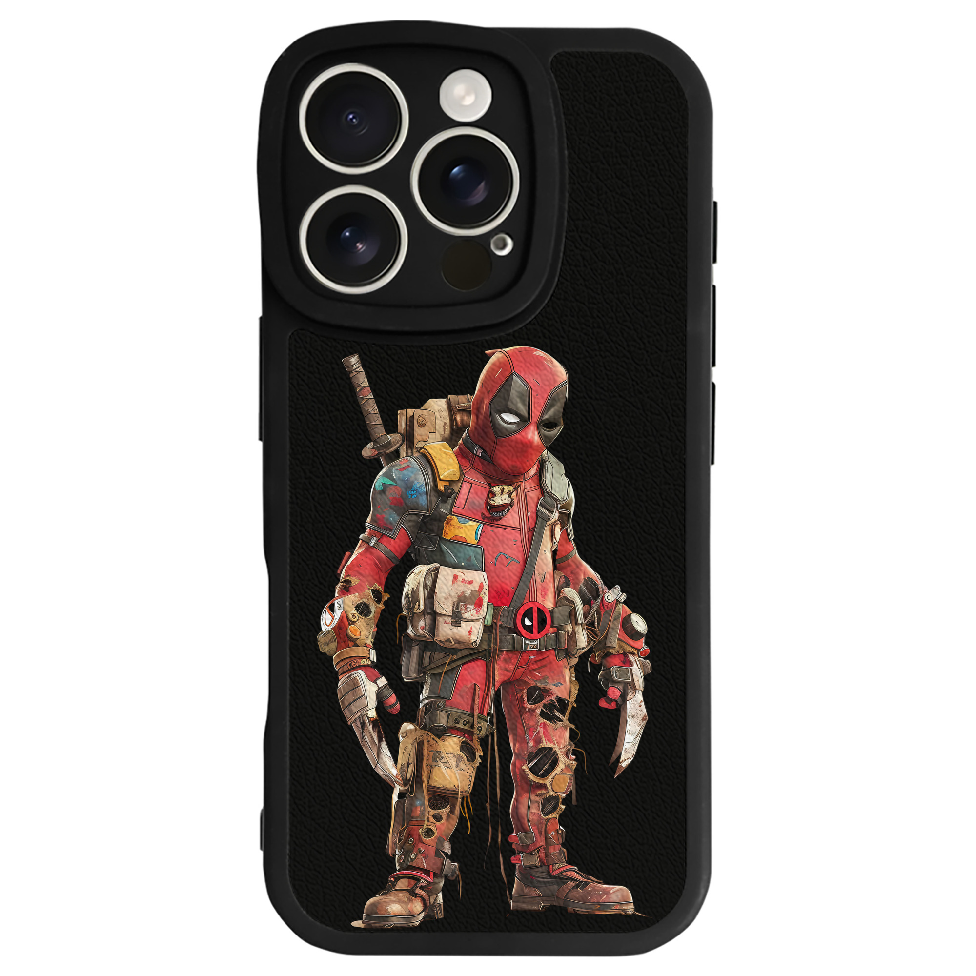 （画像用） Deadpool デッドプール 【iPhone 16シリーズ対応】シリコンスマホケース（レザー調） 材質：シリコン